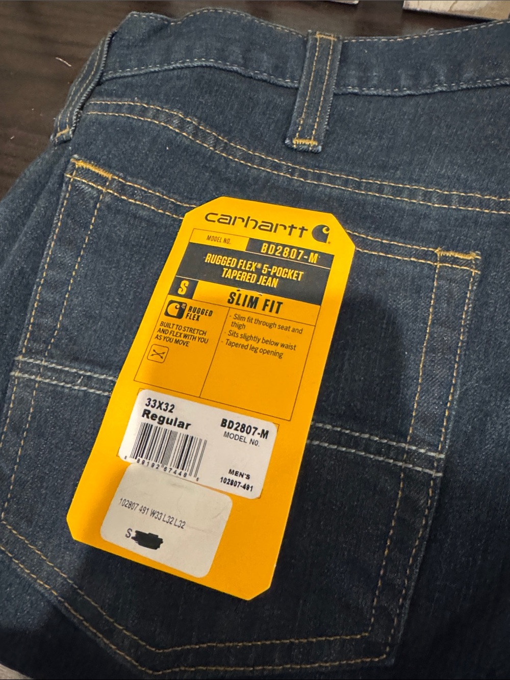 Carhartt Rugged Flex Slim Fit 5-Pocket Jeans - Dark Blue